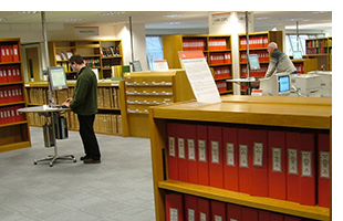 Catalogues and computer terminals at National Archives Kew